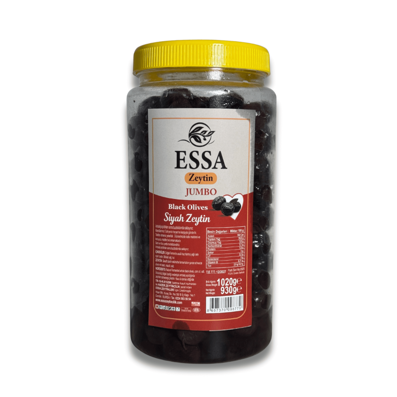 Essa Zeytincilik Jumbo Siyah Zeytin 1 Kg