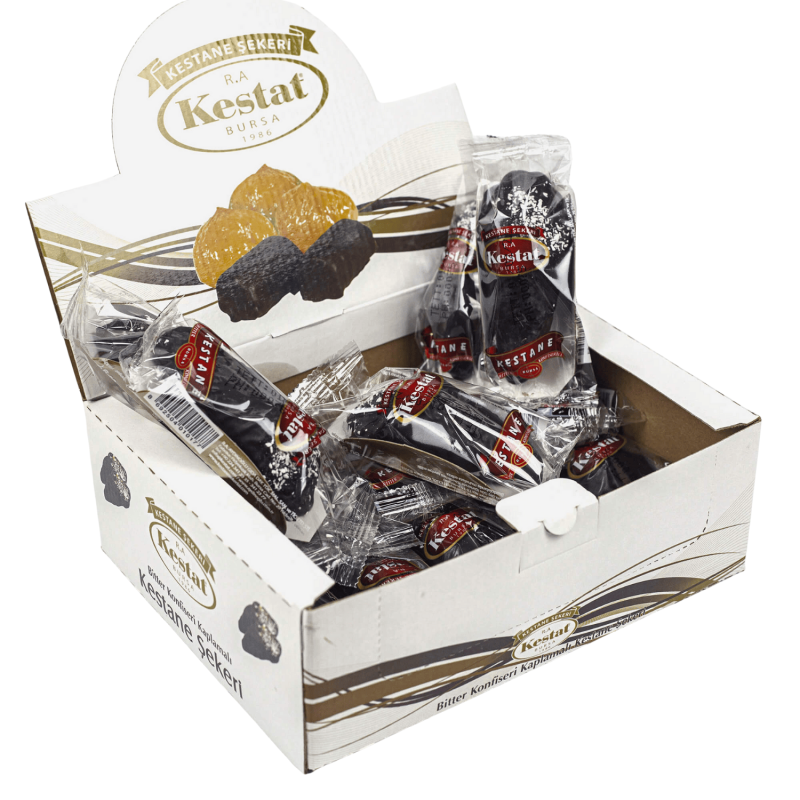 Kutu Kestat Çikolatalı Kestane Şekeri